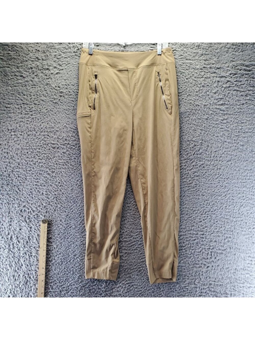 Athleta Pants Womens Size 8 Tan Nylon/Spandex Slim Fit Activewear With Pockets
